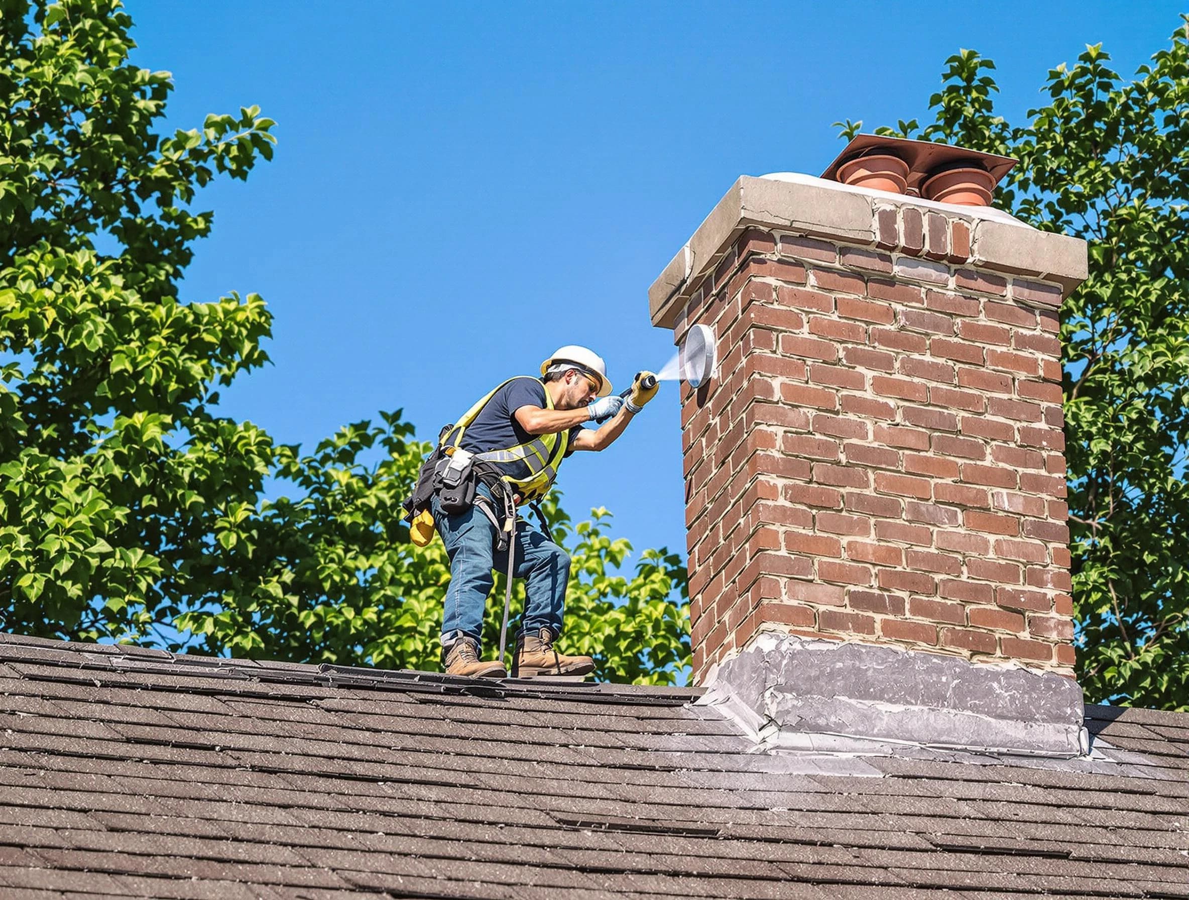 Moody Chimney Sweep performing an inspection with advanced tools in Moody, AL