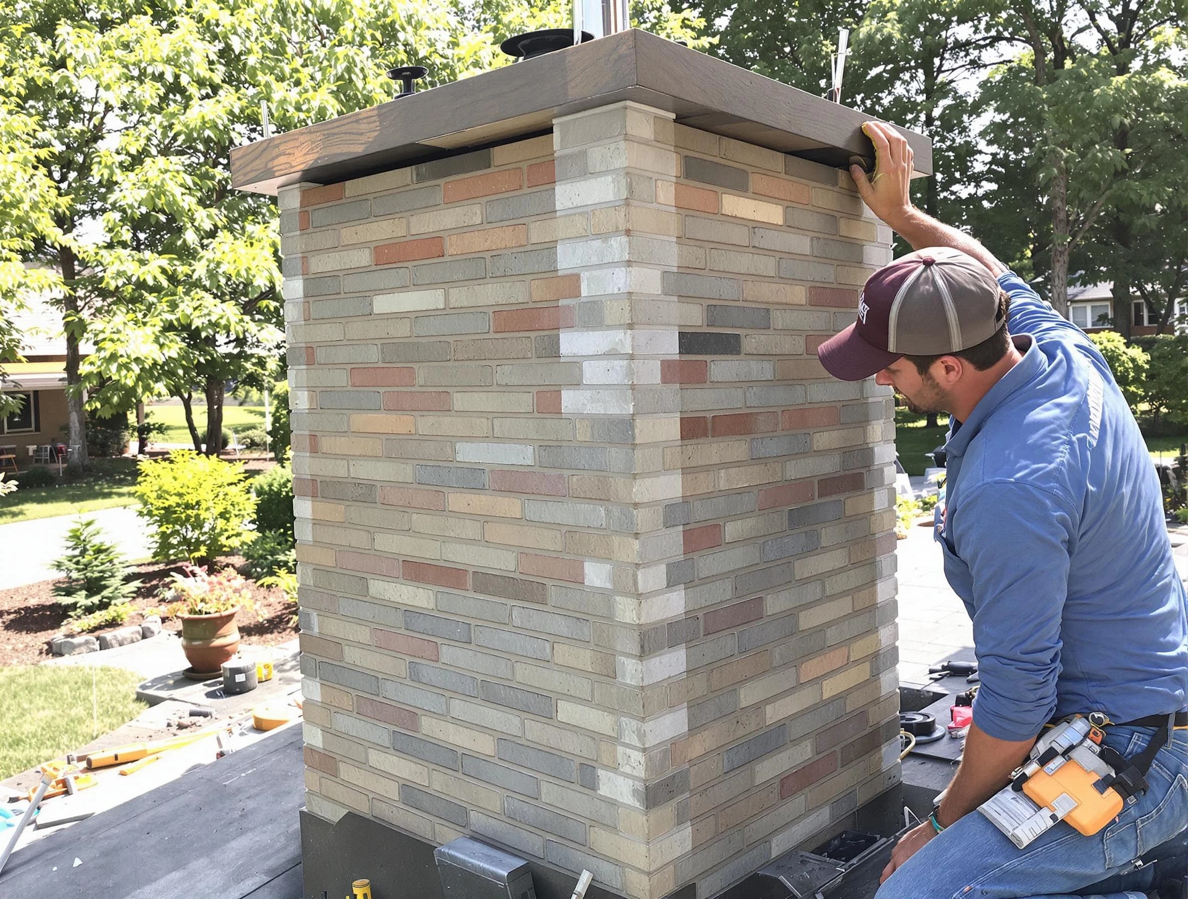 Moody Chimney Sweep completing a modern chimney remodel in Moody, AL