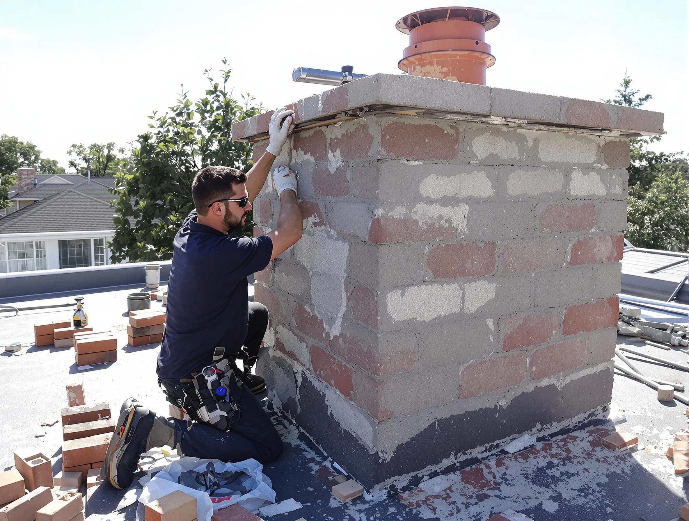 Advanced chimney repair process by Moody Chimney Sweep in Moody, AL