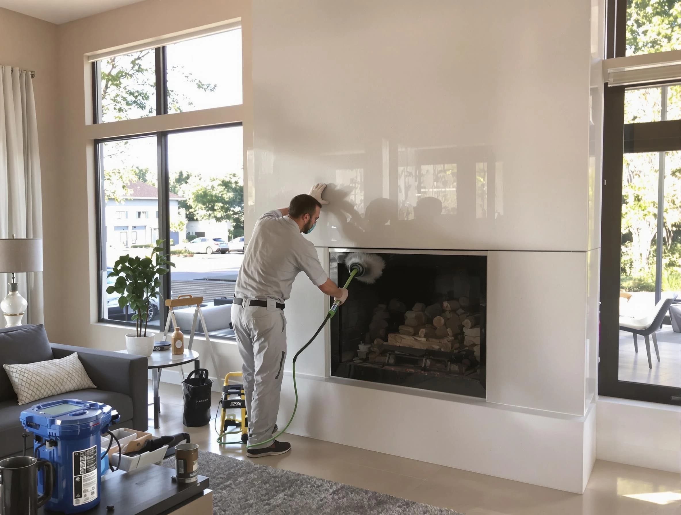 Moody Chimney Sweep performing thorough soot removal in Moody, AL