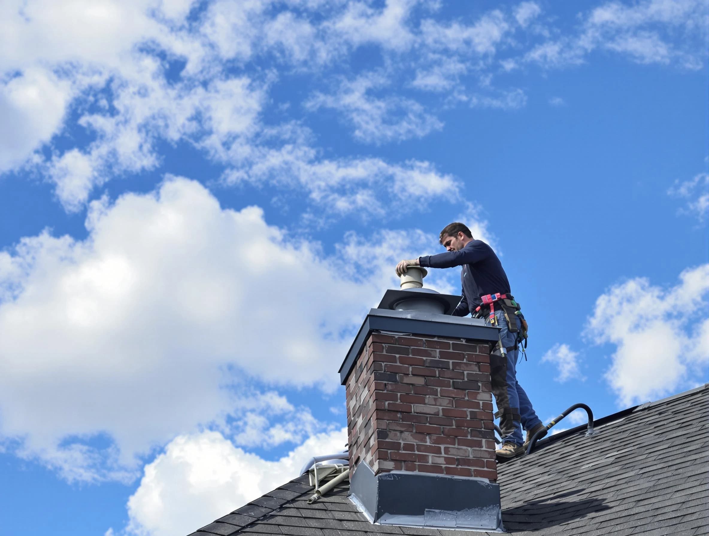Moody Chimney Sweep installing a sturdy chimney cap in Moody, AL
