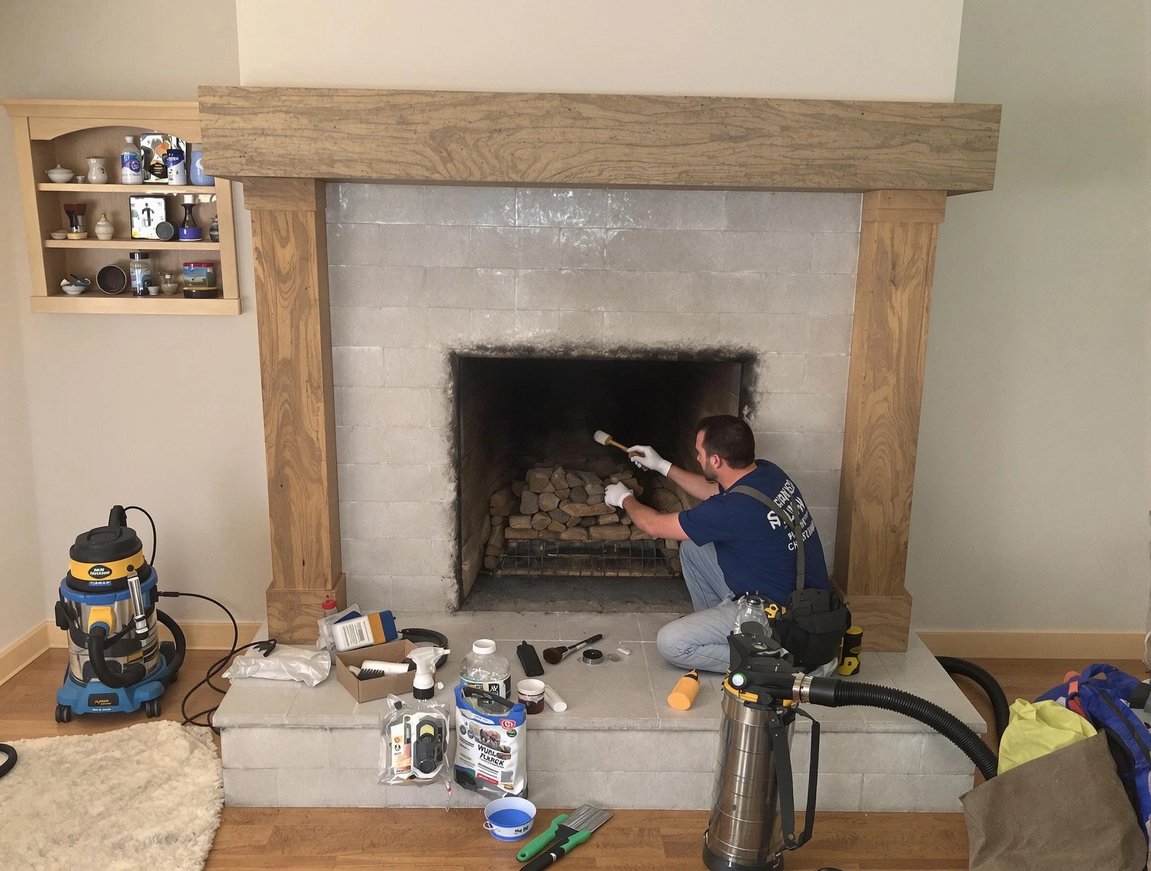 Detailed creosote removal process by Moody Chimney Sweep in Moody, AL