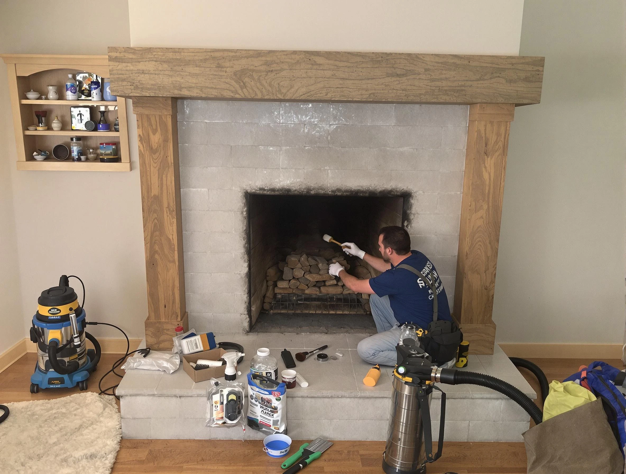 Detailed creosote removal process by Moody Chimney Sweep in Moody, AL